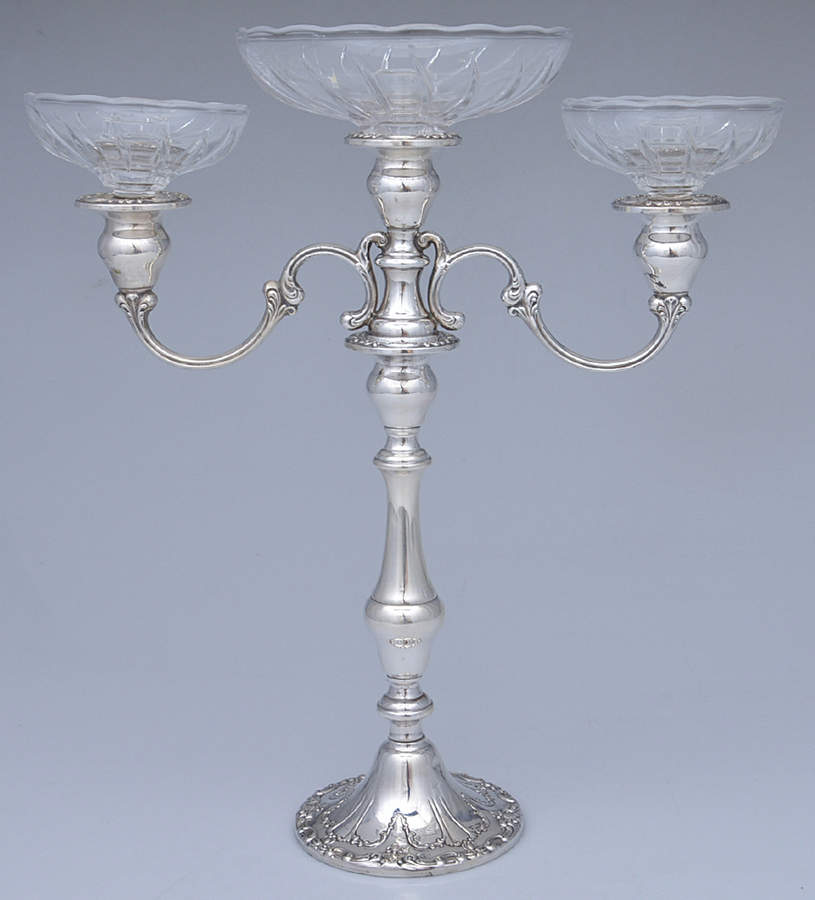 Chantilly-Duchess (Sterling Hollowware) Weighted 3 Light Candelabra by Gorham Silver-1