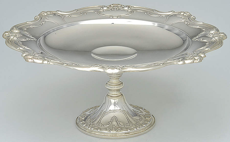 Chantilly-Duchess (Sterling Hollowware) Weighted Pedestal Cake Stand by Gorham Silver-1