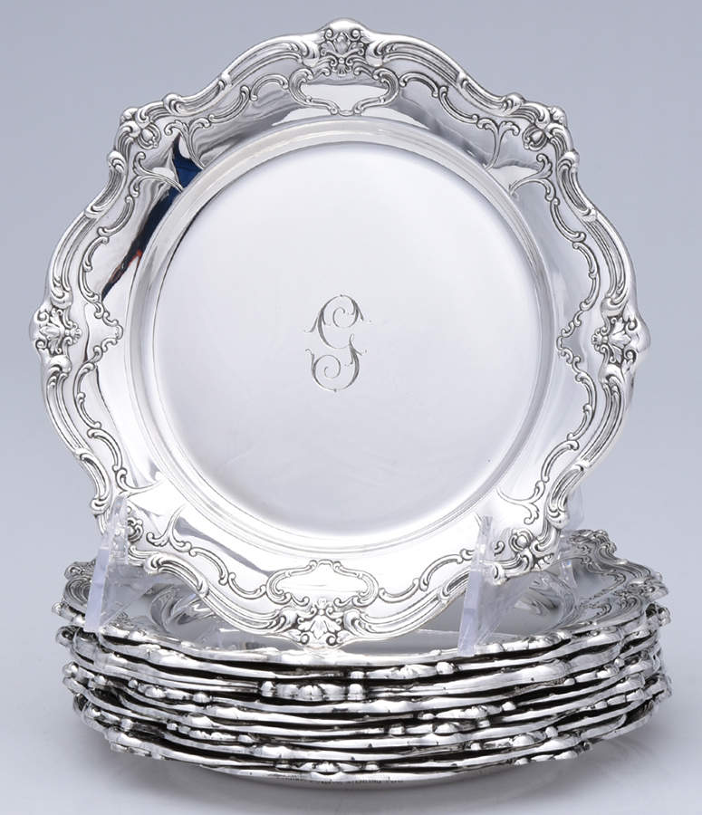 Chantilly-Duchess (Sterling Hollowware) Bread & Butter Plate - Set of 12 by Gorham Silver-1