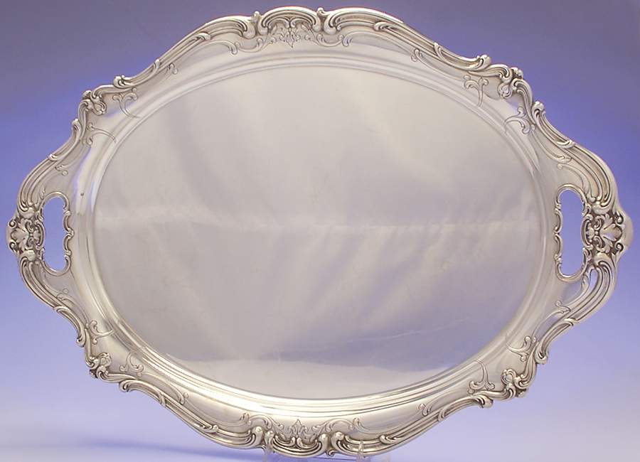 Chantilly-Duchess (Sterling Hollowware) Large Waiter Tray by Gorham Silver-1