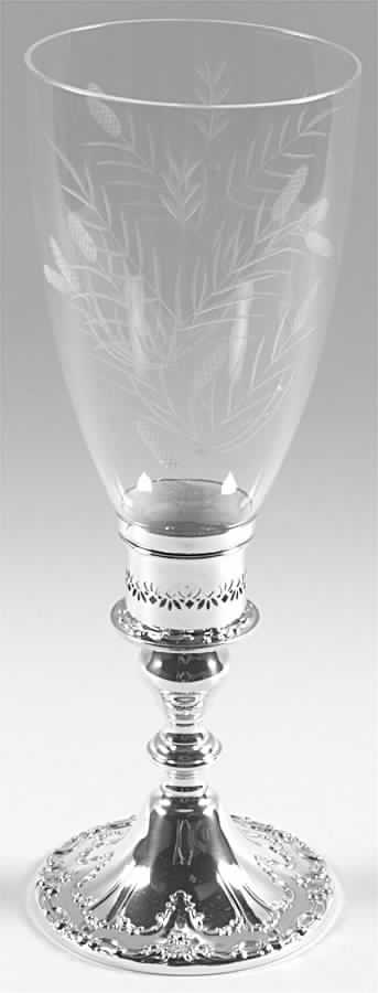 Chantilly-Duchess (Sterling Hollowware) Hurricane Lamp and Globe by Gorham Silver-1