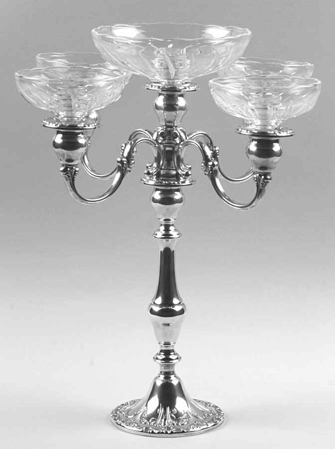 Chantilly-Duchess (Sterling Hollowware) 5-Light Sterling Candelabra Branch Drip Cup by Gorham Silver-1