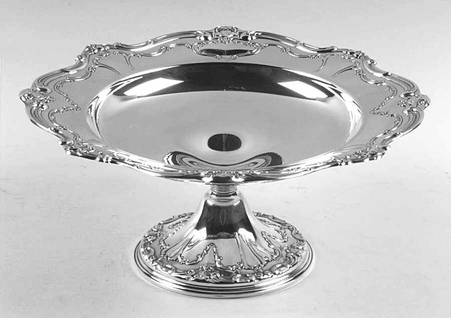Chantilly-Duchess (Sterling Hollowware) Weighted Round Compote (Height X Width) by Gorham Silver-1