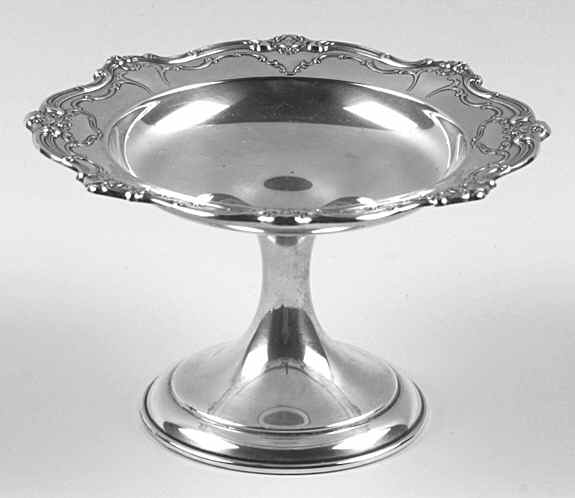 Chantilly-Duchess (Sterling Hollowware) Weighted Round Compote (Height X Width) by Gorham Silver-1