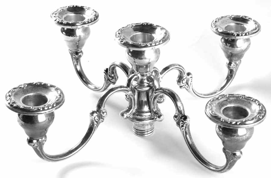 Chantilly-Duchess (Sterling Hollowware) 5-Light Sterling Candelabra Branch by Gorham Silver-1