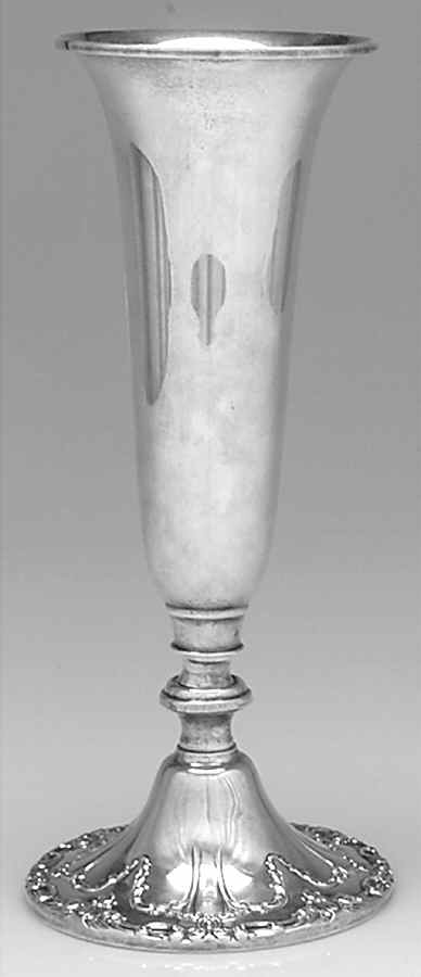 Chantilly-Duchess (Sterling Hollowware) 10" 2 Part Trumpet Vase by Gorham Silver-1