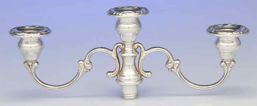 Chantilly-Duchess (Sterling Hollowware) 3-Light Sterling Candelabra Branch by Gorham Silver-1