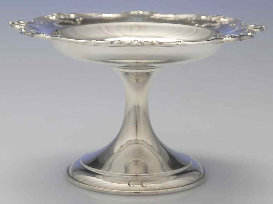Chantilly-Duchess (Sterling Hollowware) Weighted Round Compote (Height X Width) by Gorham Silver-1