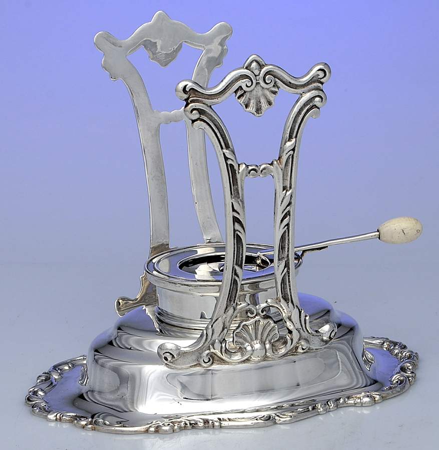 Buttercup-Large (Sterling, Hollowware) Sterling Kettle, Stand Only by Gorham Silver-1