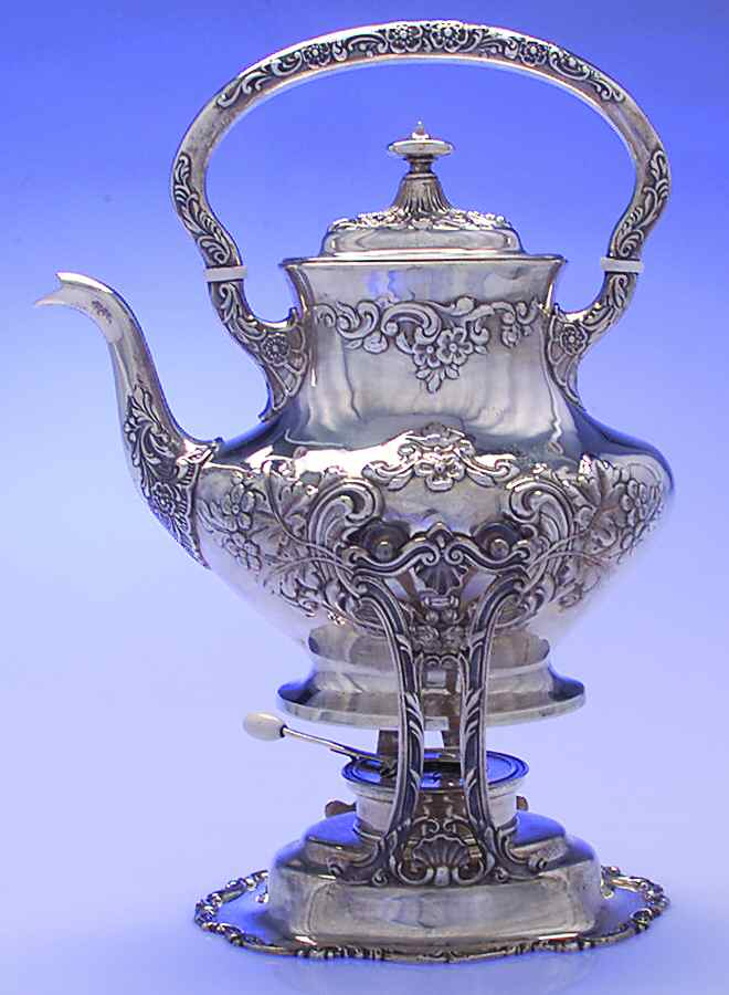 Buttercup-Large (Sterling, Hollowware) Large Sterling Kettle, Stand and Burner by Gorham Silver-1