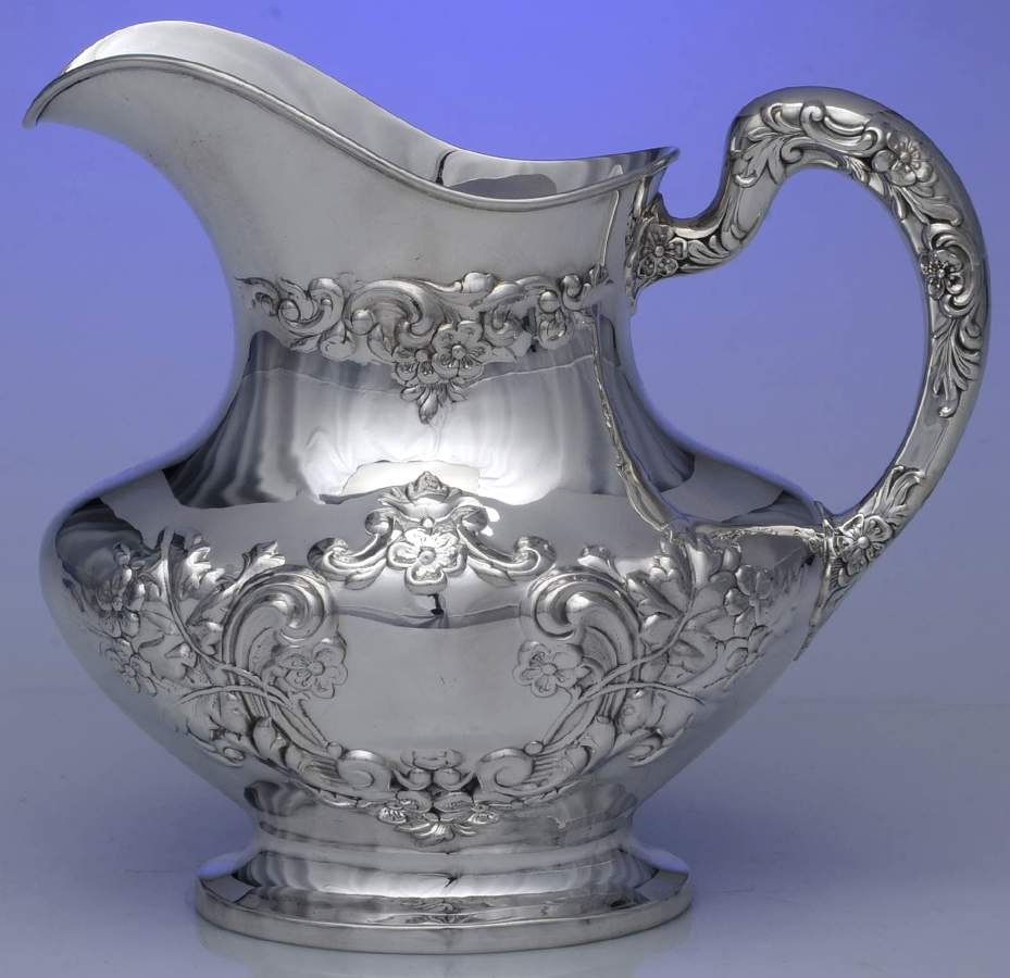 Buttercup-Large (Sterling, Hollowware) Sterling Water Pitcher by Gorham Silver-1