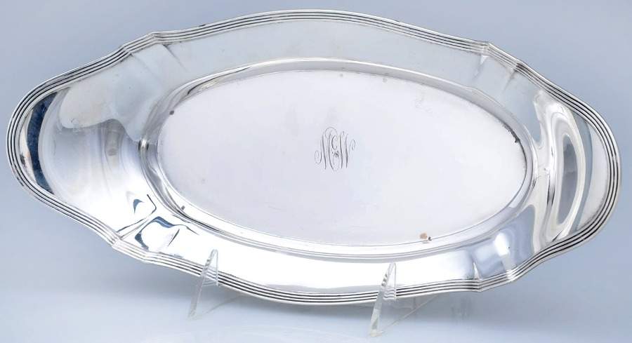 Plymouth-Large (Sterling, Hollowware) 12" Bread Tray by Gorham Silver-1