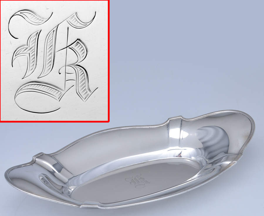 Plymouth-Large (Sterling, Hollowware) 14" Bread Tray by Gorham Silver-1