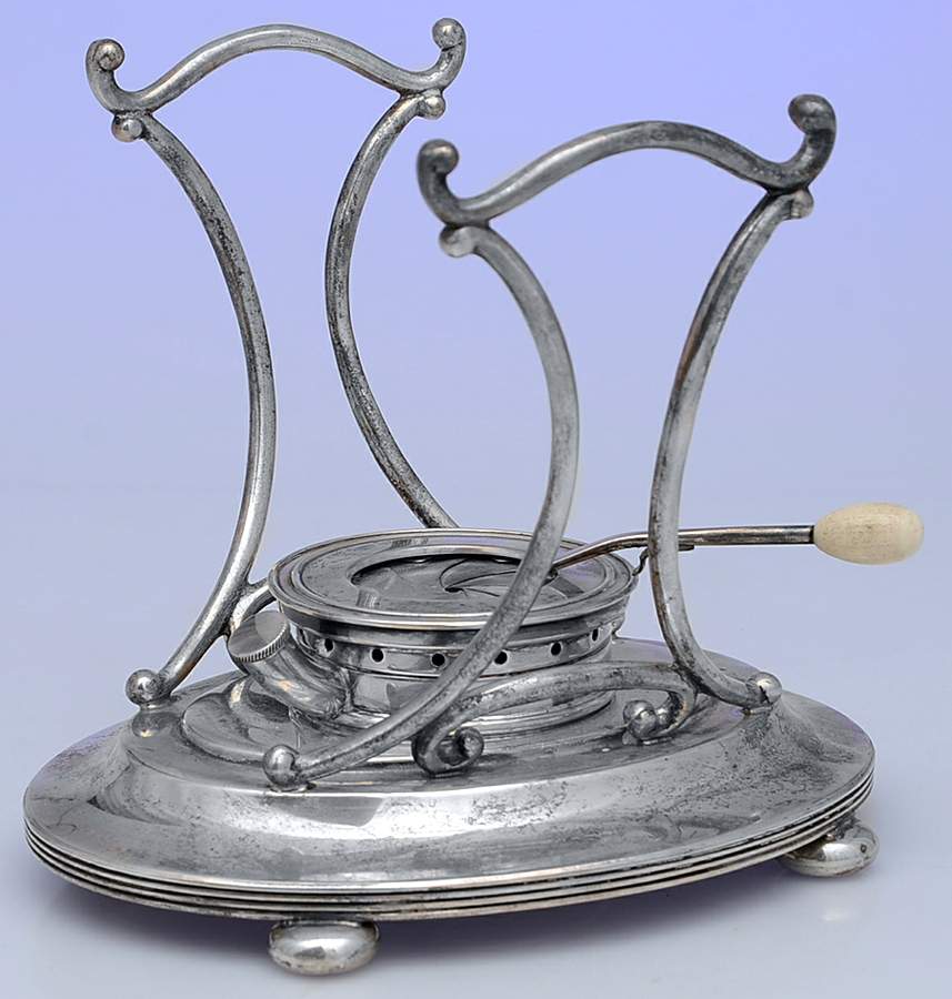 Plymouth-Large (Sterling, Hollowware) Sterling Kettle, Stand Only by Gorham Silver-1