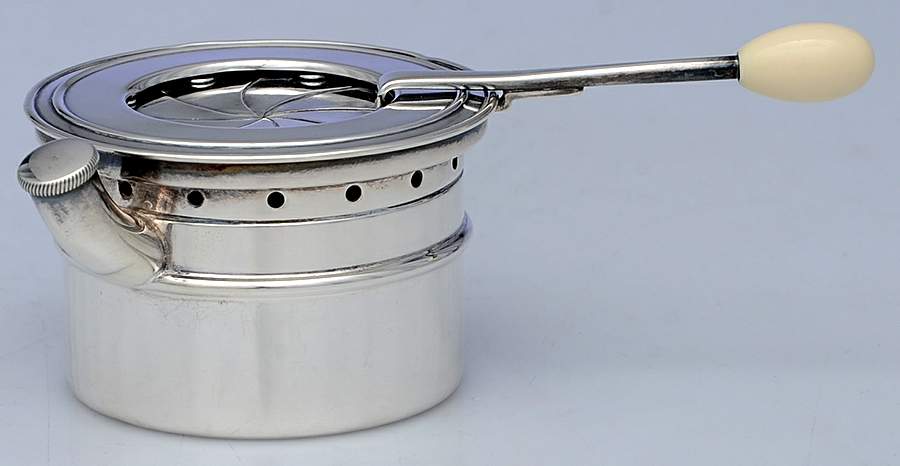 Plymouth-Large (Sterling, Hollowware) Sterling Burner For Kettle by Gorham Silver-1