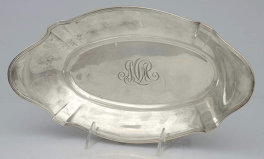 Plymouth-Large (Sterling, Hollowware) 12" Bread Tray by Gorham Silver-1