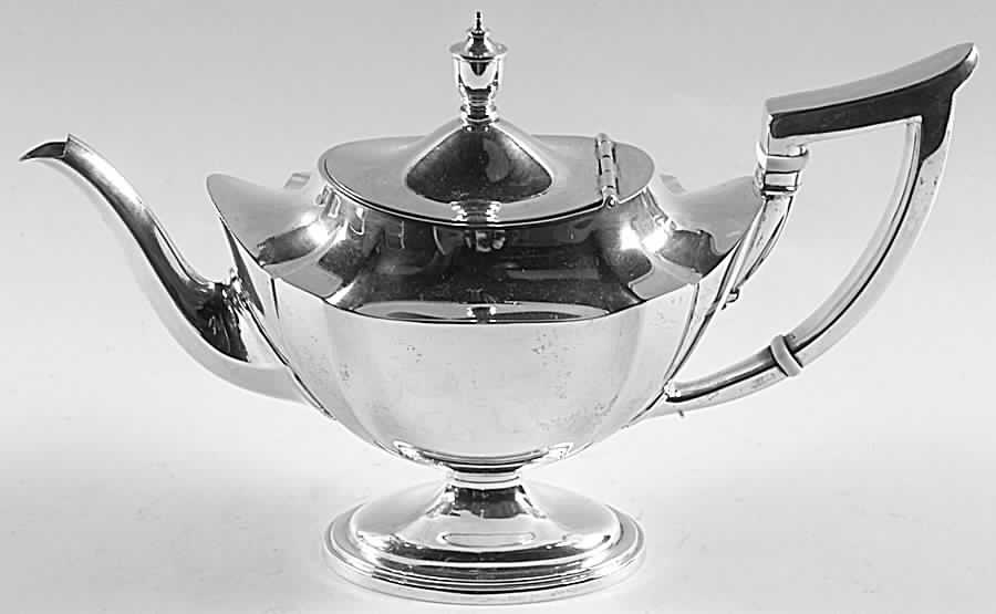 Plymouth-Large (Sterling, Hollowware) Teapot by Gorham Silver-1