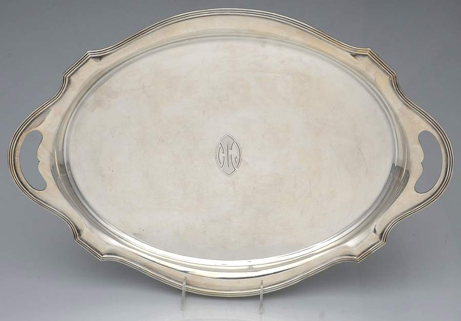 Plymouth-Large (Sterling, Hollowware) 20" Waiter Tray by Gorham Silver-1