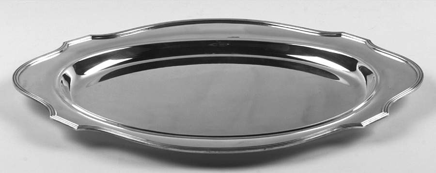 Plymouth-Large (Sterling, Hollowware) 16" Oval Serving Platter by Gorham Silver-1