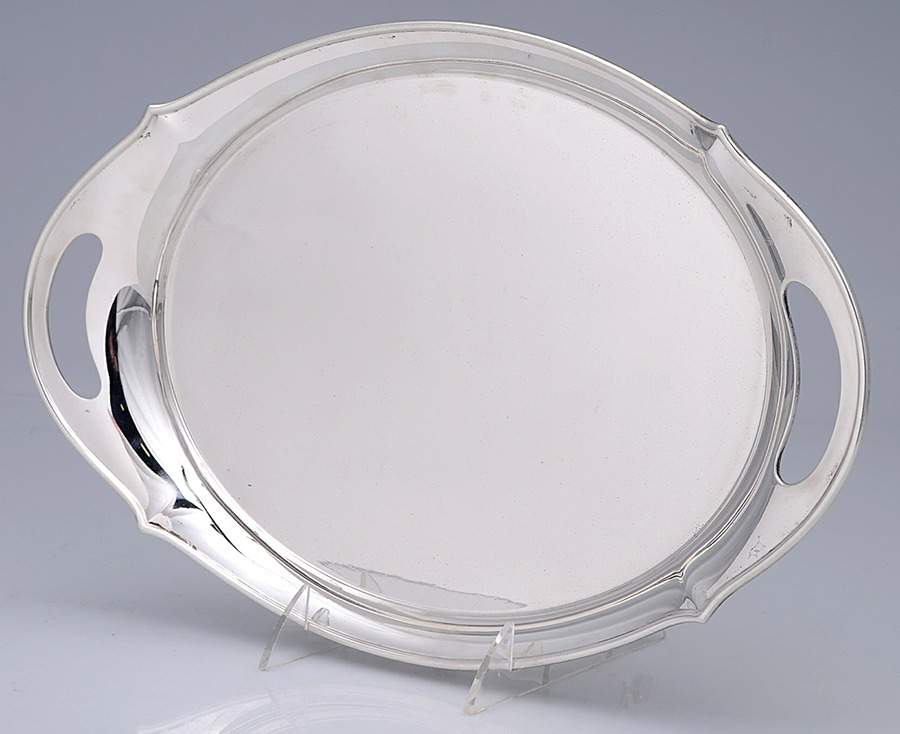 Plymouth-Large (Sterling, Hollowware) Sterling Demitasse Tray by Gorham Silver-1