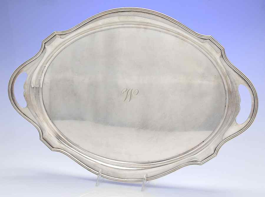 Plymouth-Large (Sterling, Hollowware) 20" Waiter Tray by Gorham Silver-1