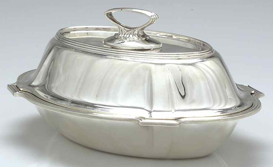 Plymouth-Large (Sterling, Hollowware) Sterling Double Vegetable by Gorham Silver-1