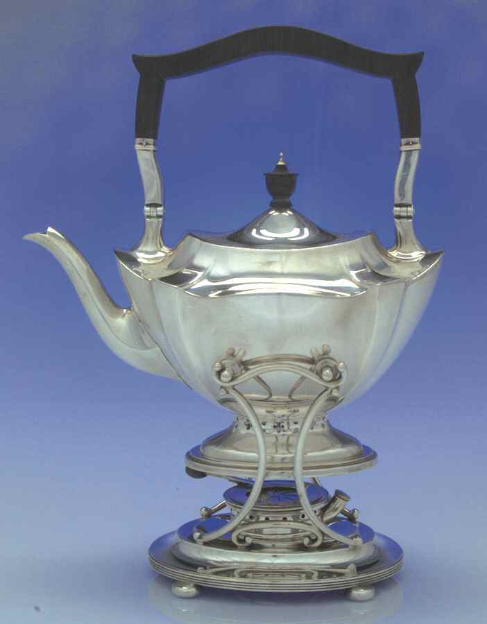 Plymouth-Large (Sterling, Hollowware) Kettle, Stand & Burner by Gorham Silver-1