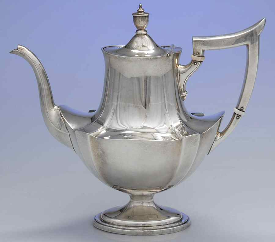 Plymouth-Large (Sterling, Hollowware) Coffee Pot by Gorham Silver-1