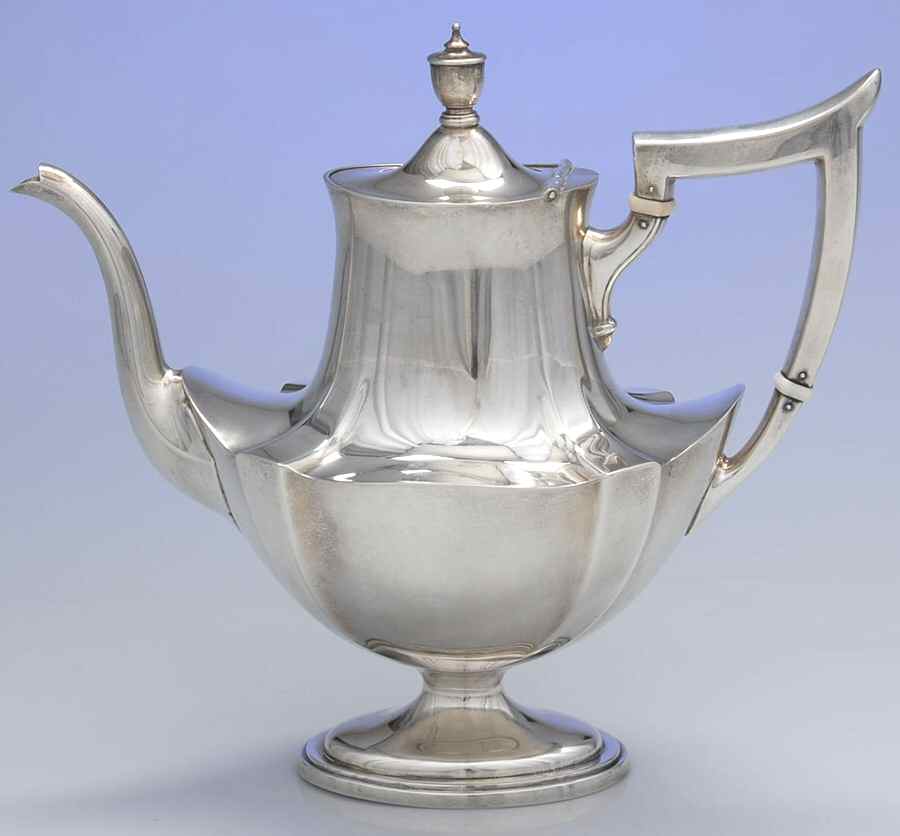 Plymouth-Large (Sterling, Hollowware) Coffee Pot by Gorham Silver-1