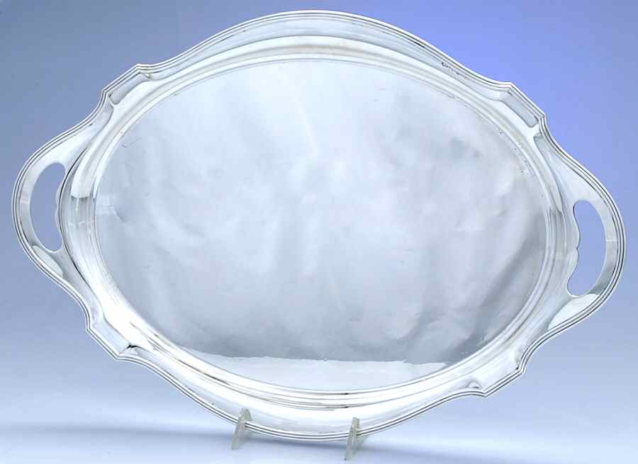 Plymouth-Large (Sterling, Hollowware) 20" Waiter Tray by Gorham Silver-1