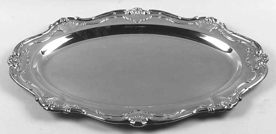 Chantilly (Silverplate, Hollowware, Older) Medium Plated Meat Platter No Well by Gorham Silver-1