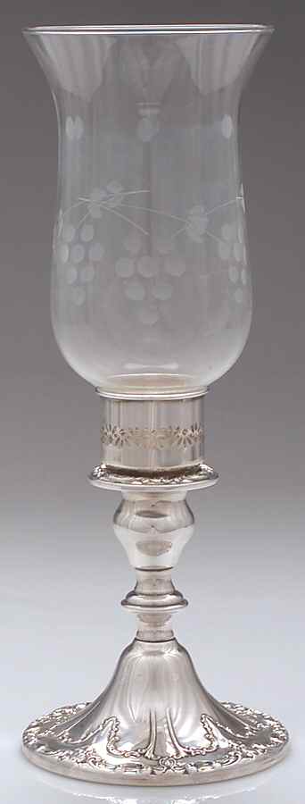 Chantilly (Silverplate, Hollowware, Older) Weighted Hurricane Lamp & Globe by Gorham Silver-1
