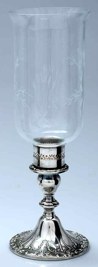 Chantilly (Silverplate, Hollowware, Older) Weighted Hurricane Lamp & Globe by Gorham Silver-1