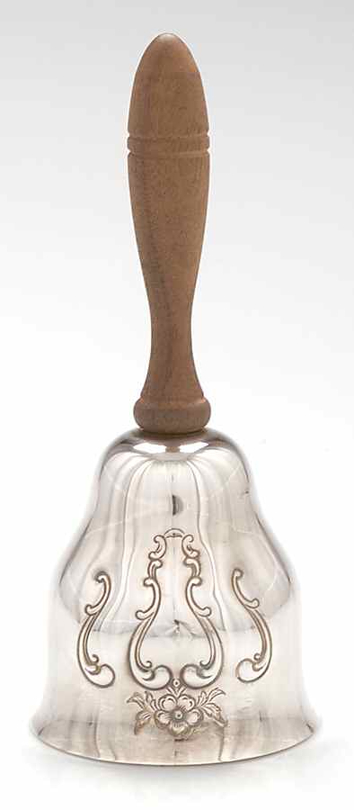 Chantilly (Silverplate, Hollowware, Older) Bell with Wood Handle by Gorham Silver-1