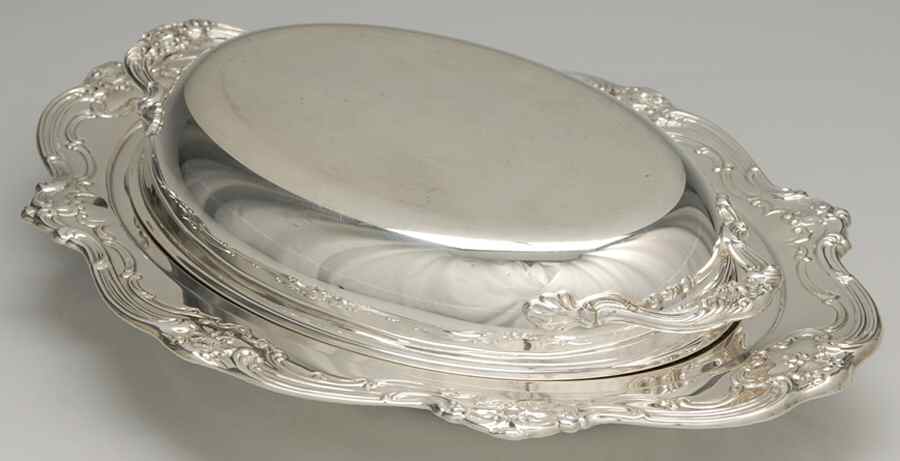 Chantilly (Silverplate, Hollowware, Older) Double Vegetable Bowl by Gorham Silver-1