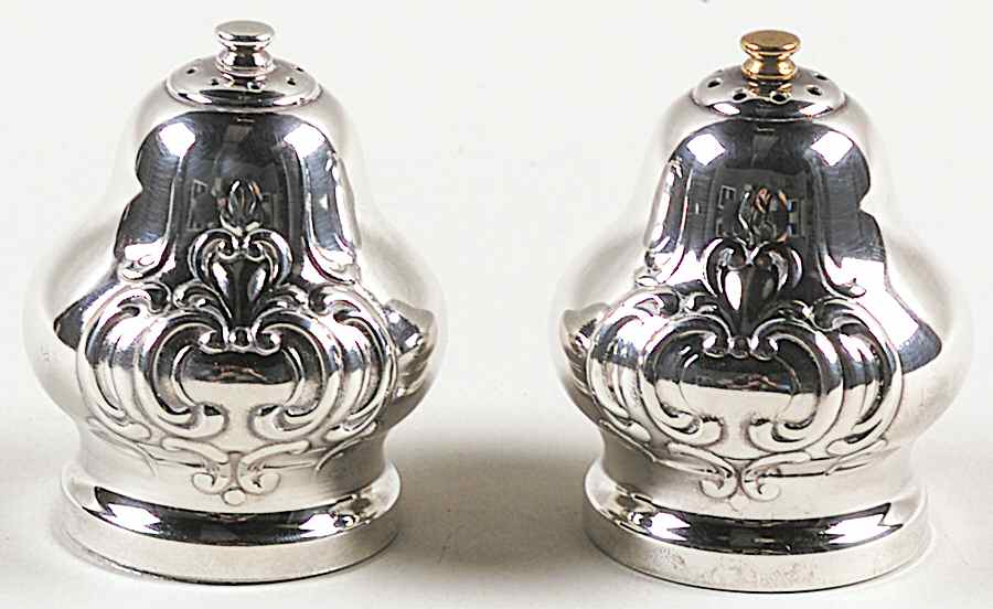 Chantilly (Silverplate, Hollowware, Older) Plated Individual Salt and Pepper by Gorham Silver-1