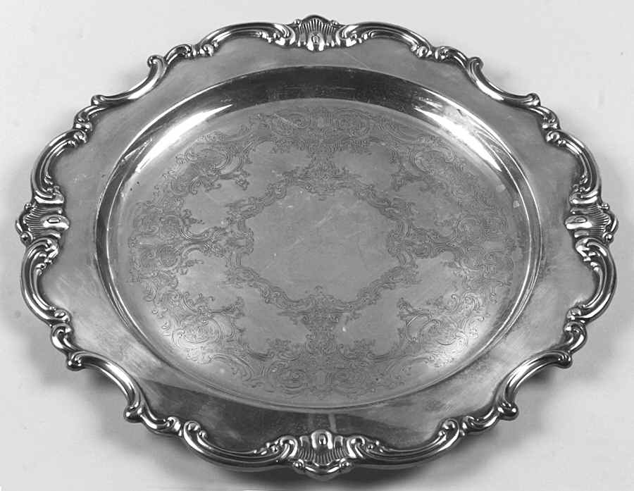 Strasbourg (Silverplate, Hollowware) 15" Round Tray by Gorham Silver-1