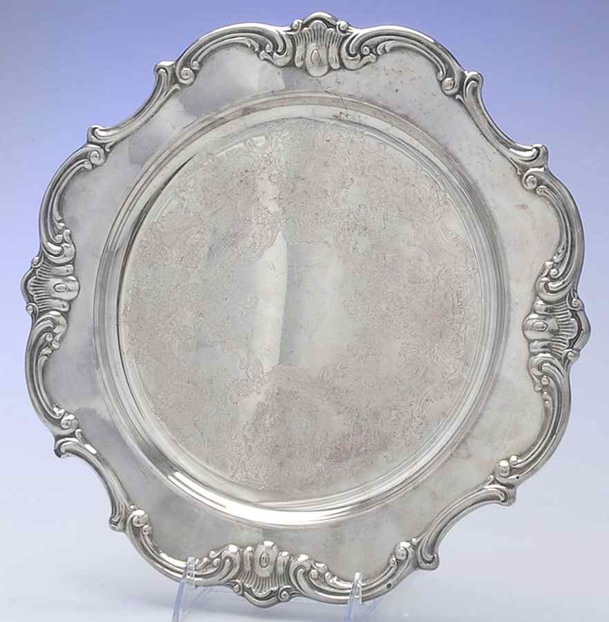 Strasbourg (Silverplate, Hollowware) 12" Round Tray by Gorham Silver-1