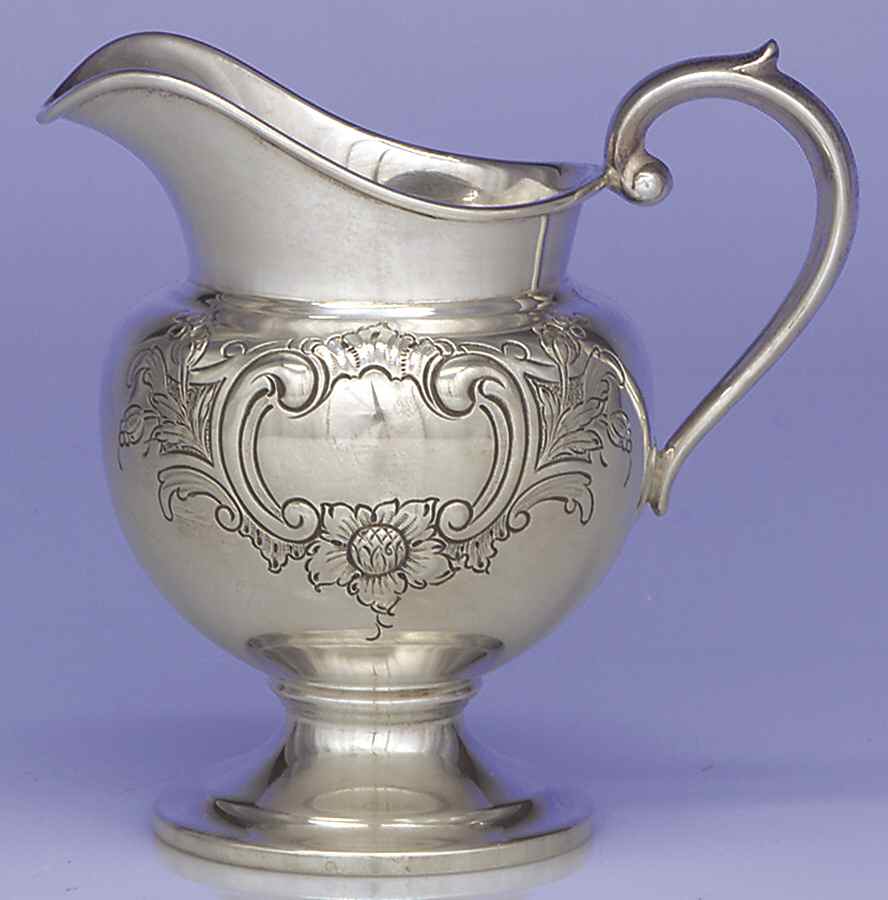 Puritan-Chased (Sterling Hollowware) Creamer by Gorham Silver-1