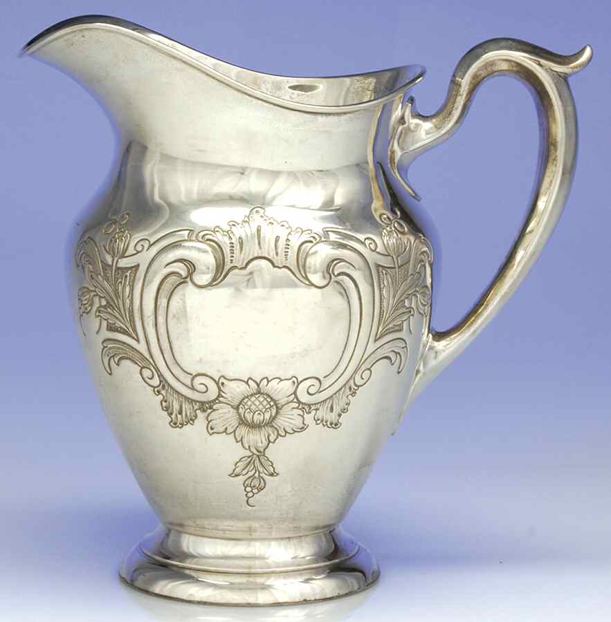 Puritan-Chased (Sterling Hollowware) Sterling Water Pitcher by Gorham Silver-1