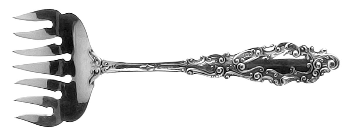 Luxembourg (Silverplate, 1977) Large Solid Tined Sardine Serving Fork by Gorham Silver-1
