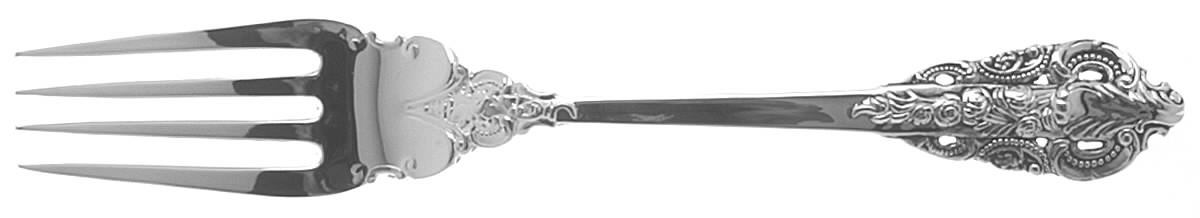 Baroque (Silverplate) Medium Solid Cold Meat Serving Fork by Godinger-1