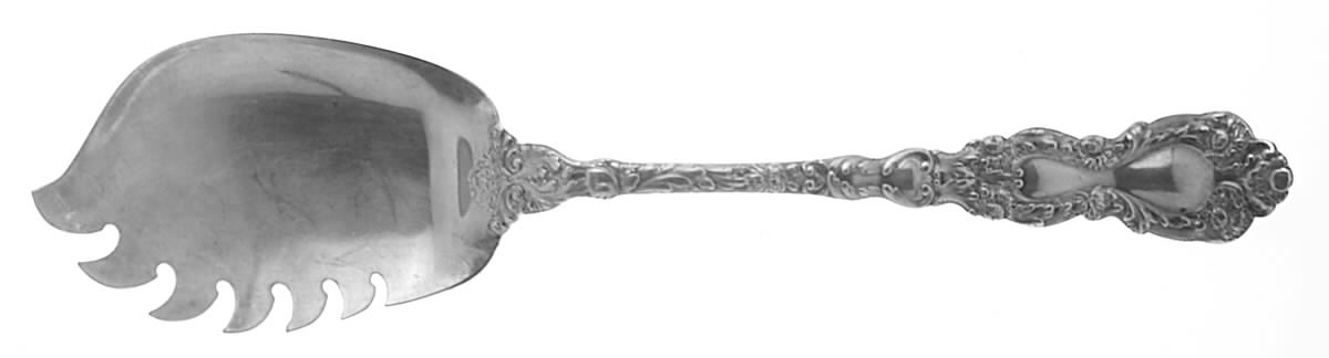 Imperial Chrysanthemum (Silverplate, 1977) Solid Macaroni Server by Gorham Silver-1