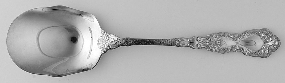 Imperial Chrysanthemum (Silverplate, 1977) Oversize Solid Salad Serving Spoon by Gorham Silver-1