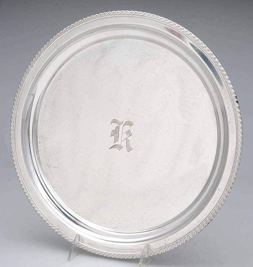 Kensington (Sterling Hollowware) 12" Round Tray by Gorham Silver-1