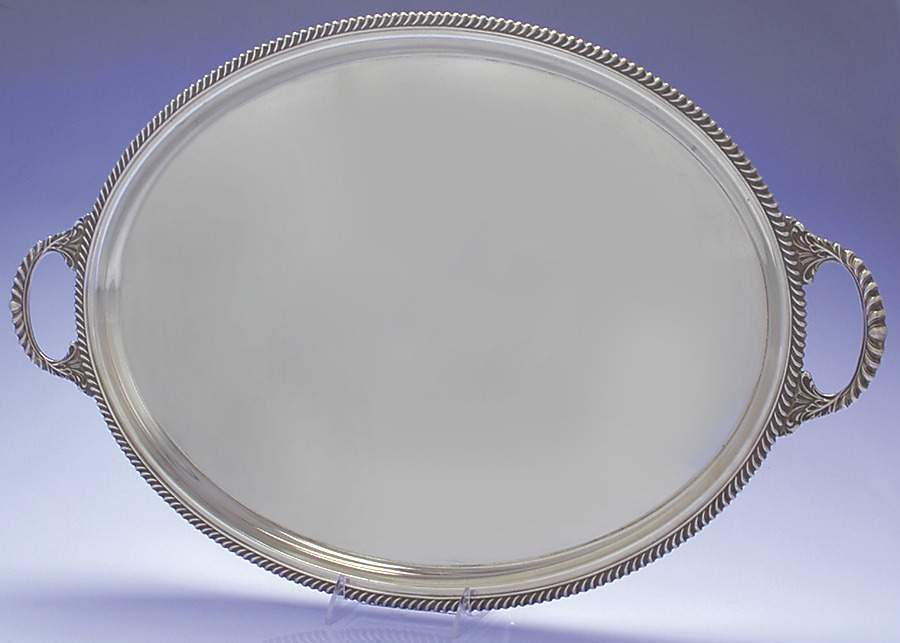 Kensington (Sterling Hollowware) Large Waiter Tray by Gorham Silver-1