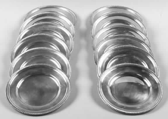 Kensington (Sterling Hollowware) Bread & Butter Plate - Set of 12 by Gorham Silver-1