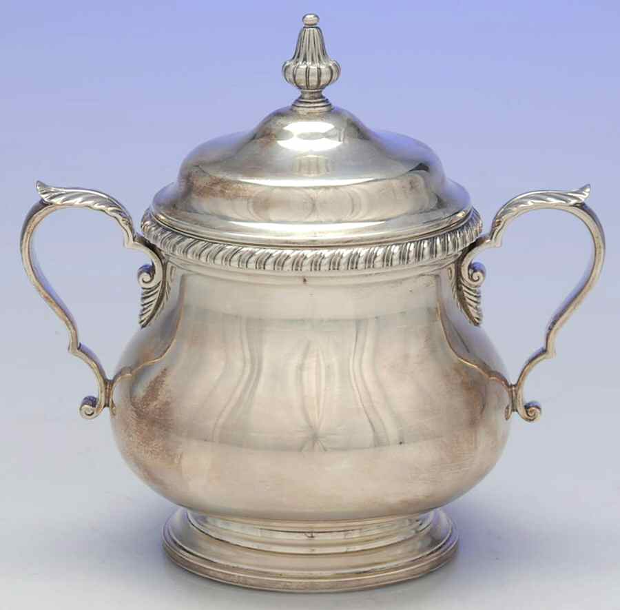 Kensington (Sterling Hollowware) Sugar Bowl & Lid by Gorham Silver-1