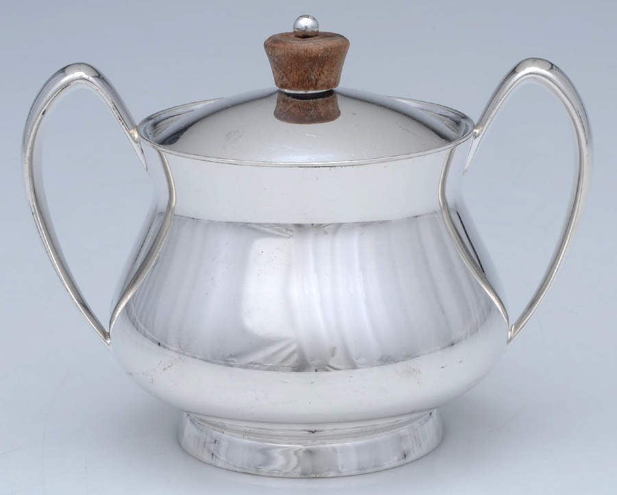 Modern (Silverplate, Hollowware) Sugar Bowl & Lid by Gorham Silver-1