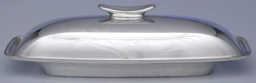 Modern (Silverplate, Hollowware) 1/4 Pound Covered Butter Dish by Gorham Silver-1
